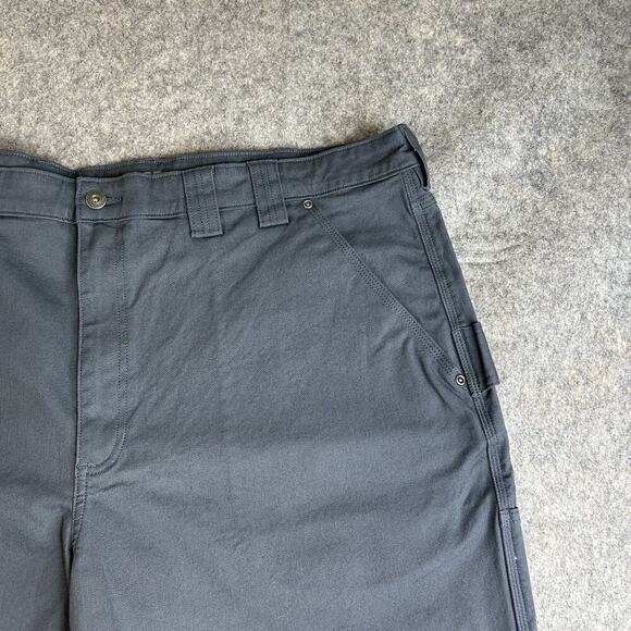 Duluth Trading Co Flex Fire Hose Shorts Mens 46 Gray Canvas Workwear - Picture 2 of 9